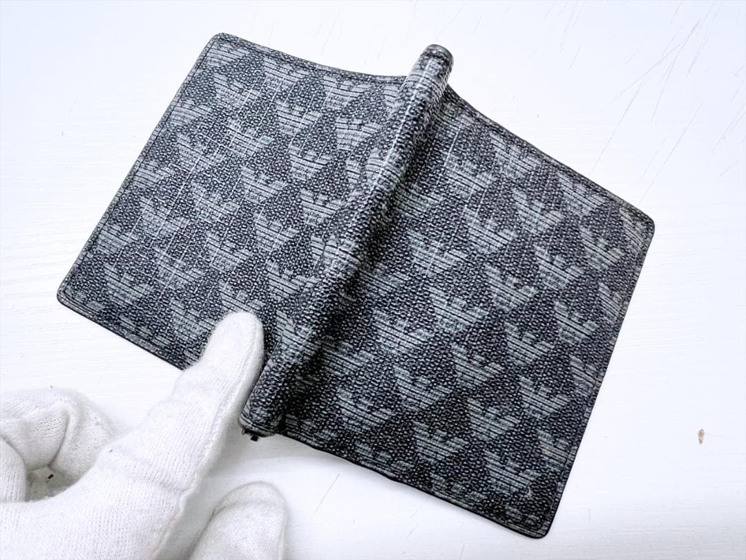 使用感なし　美品　エンポリオアルマーニ　イーグル　PVC　マネークリップ