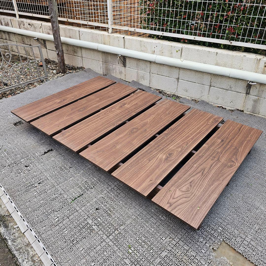 LOWYA スノコベッド ベッドフレーム おしゃれ シングル ウォルナット