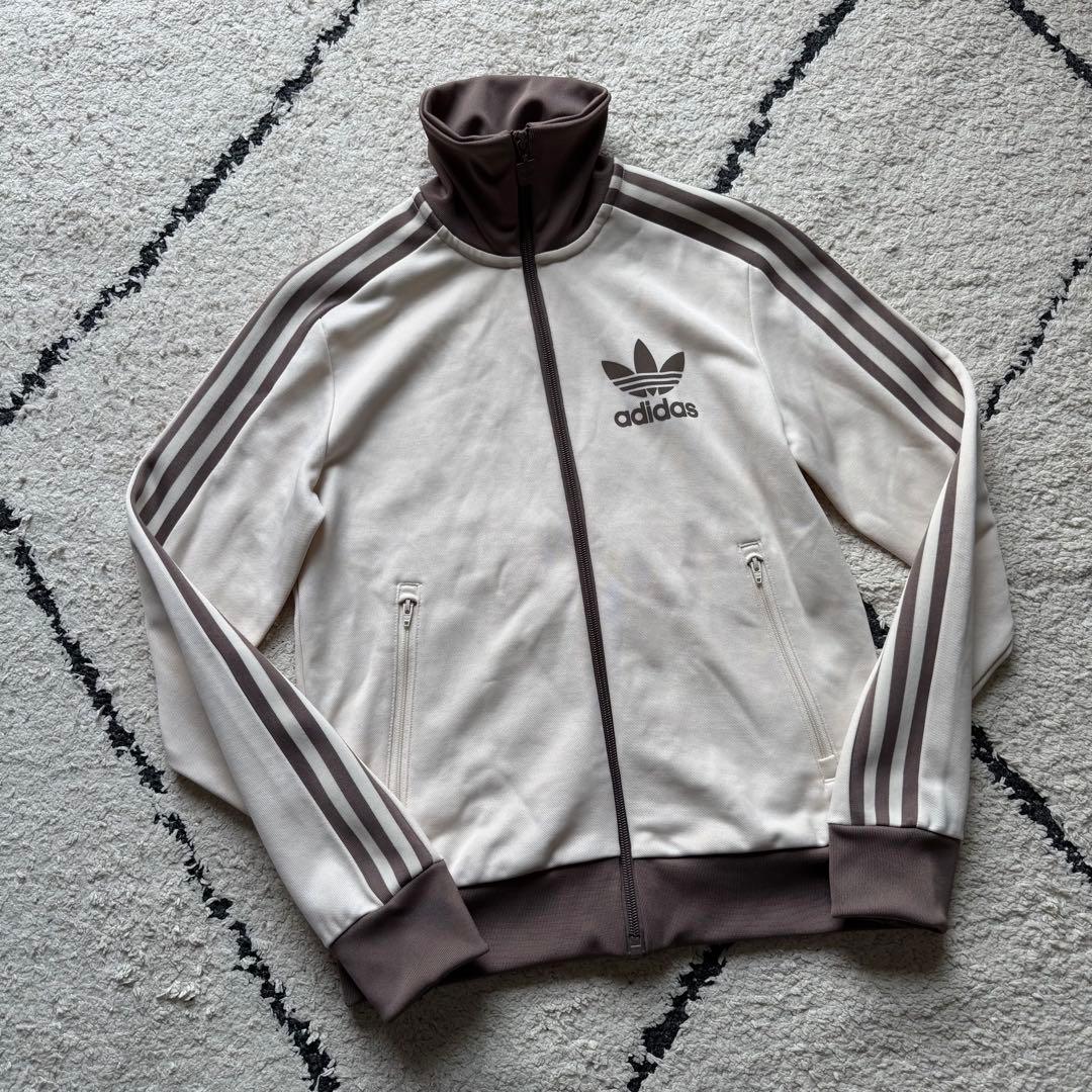 良色　アディダス　ベッケンバウアー　トラックジャケット　ベージュ　ブラウン　S