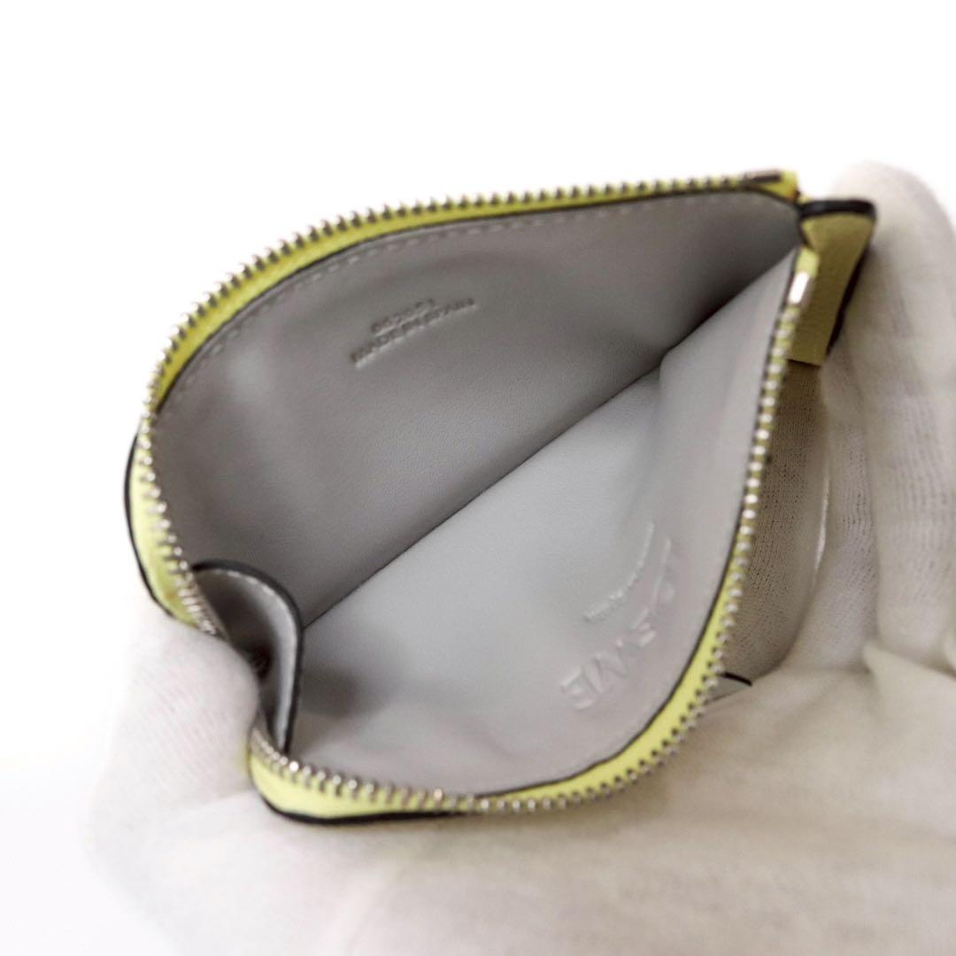 【極美品】ロエベ カードホルダー ソフトグレインカーフ イエロー ブラウン