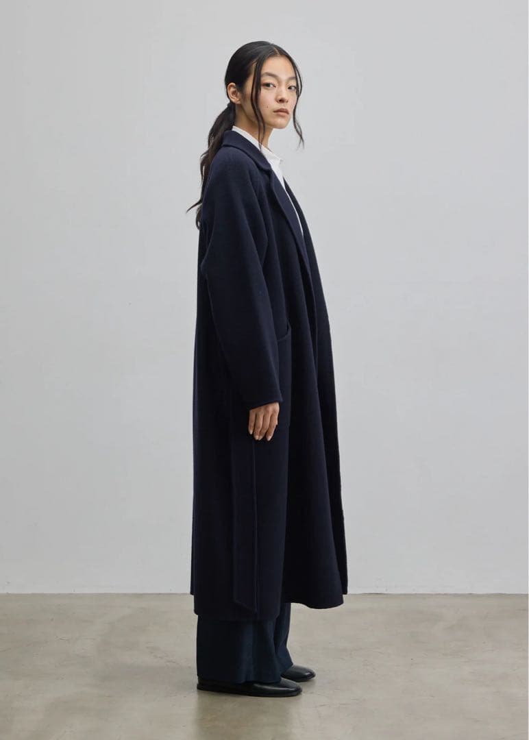 24AW ソージュ　ウールリバーローブコート　ロングコート　定価39600円