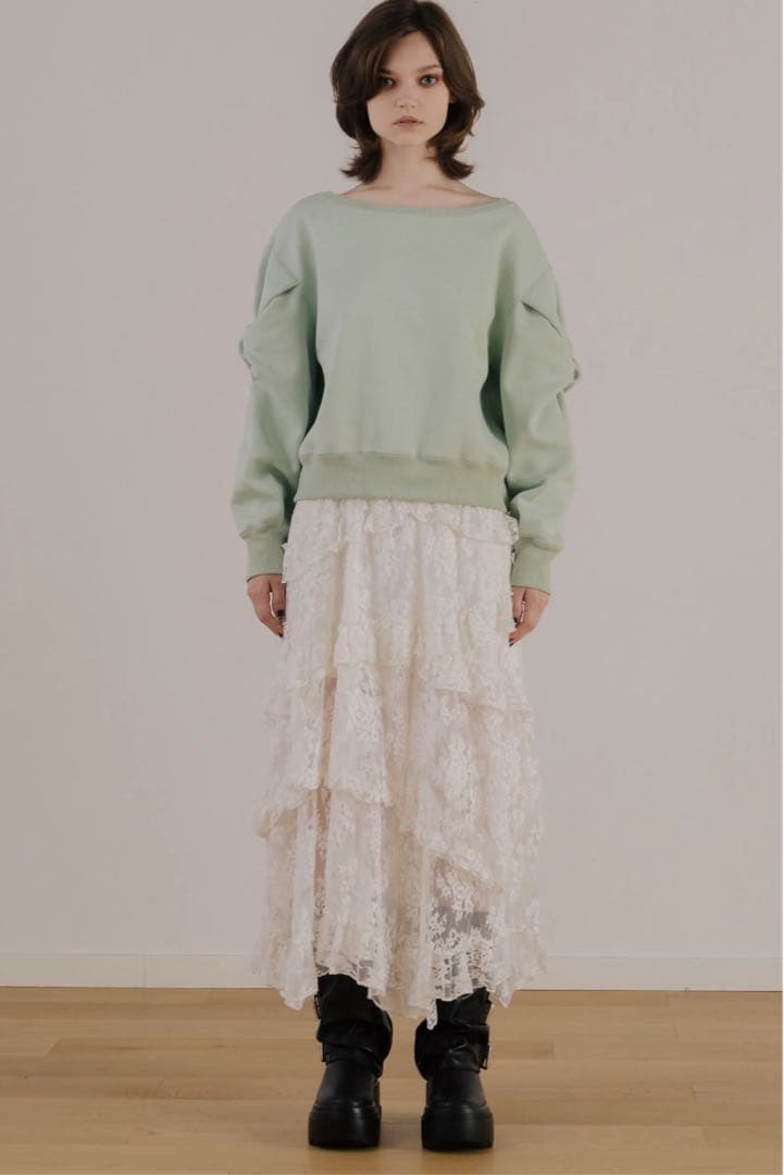 【45%オフ】新品未開封THE TOE オフショル　ミントグリーン スウェット