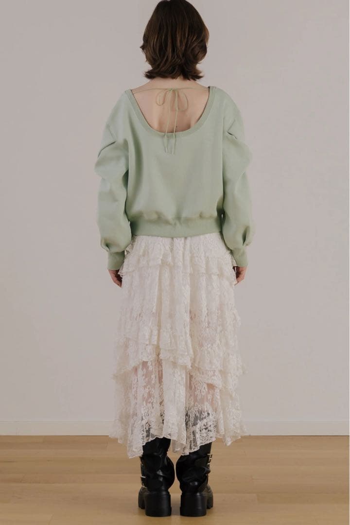 【45%オフ】新品未開封THE TOE オフショル　ミントグリーン スウェット