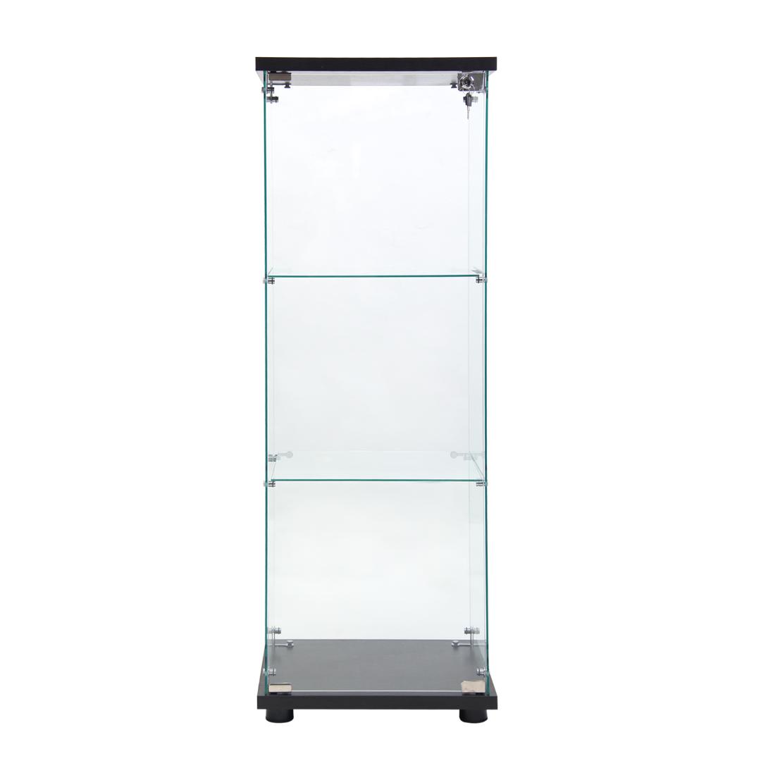 【撮影使用品】ガラスコレクションケース｜3段スリム黒｜フィギュア棚｜ショーケース