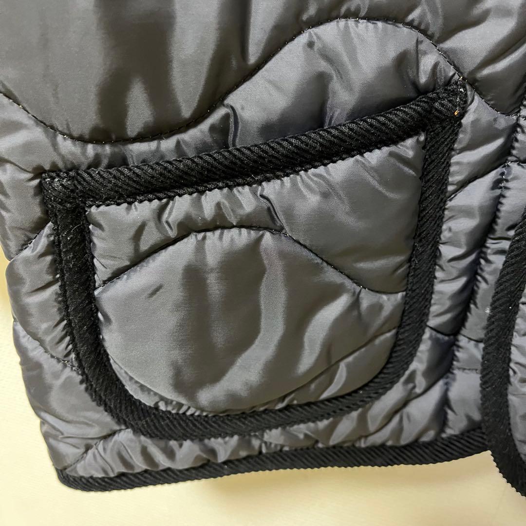 美品 LAVENHAM ラベンハム ノーカラー　キルティングジャケット 黒 36