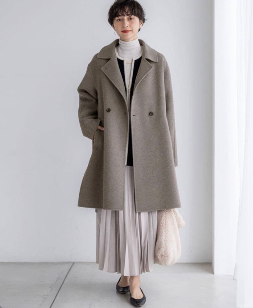 今季完売色　滝沢眞規子さん着用MANTECOPure リバー チェスターコート