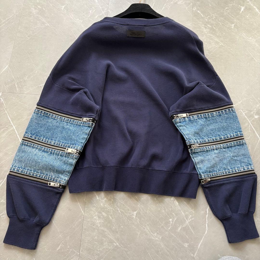 ディーゼル DIESEL ニットデニム切り替えジップディテール S