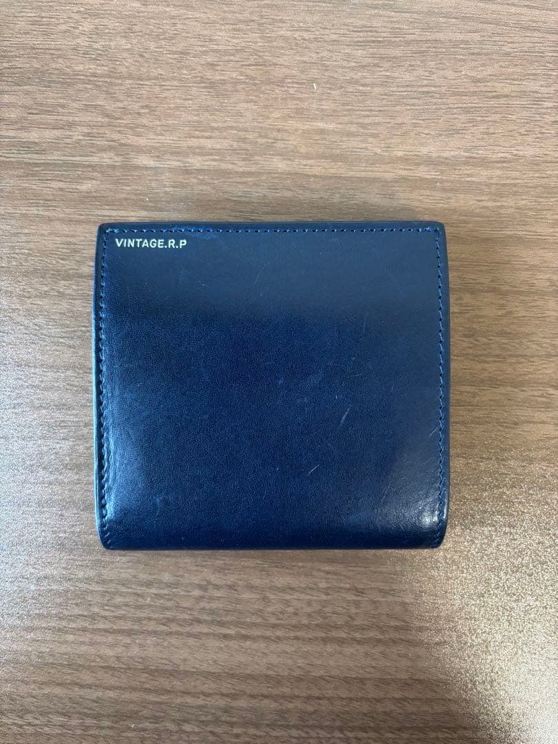 ヴィンテージリバイバルプロダクションズ　小さい縦使い財布　ネイビー