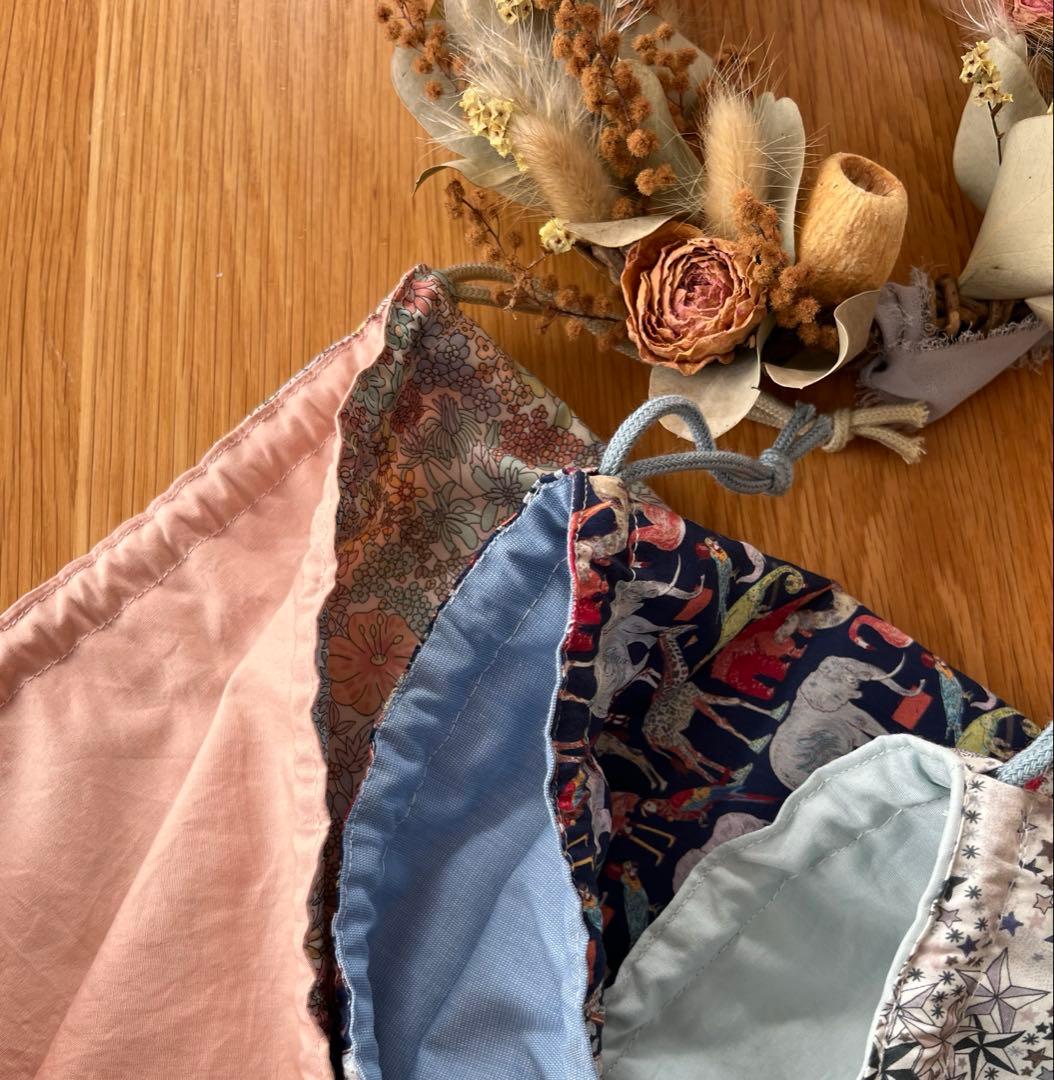 あああ＊リバティ生地使用＊巾着セット