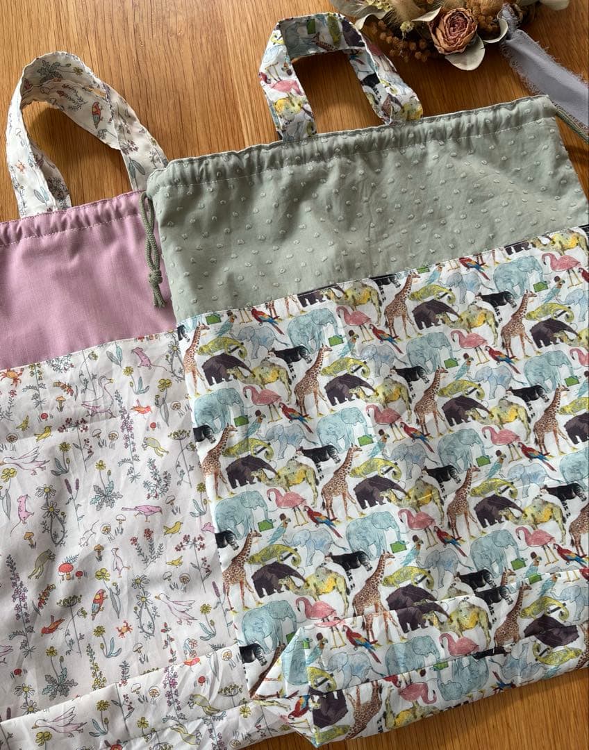 あああ＊リバティ生地使用＊巾着セット