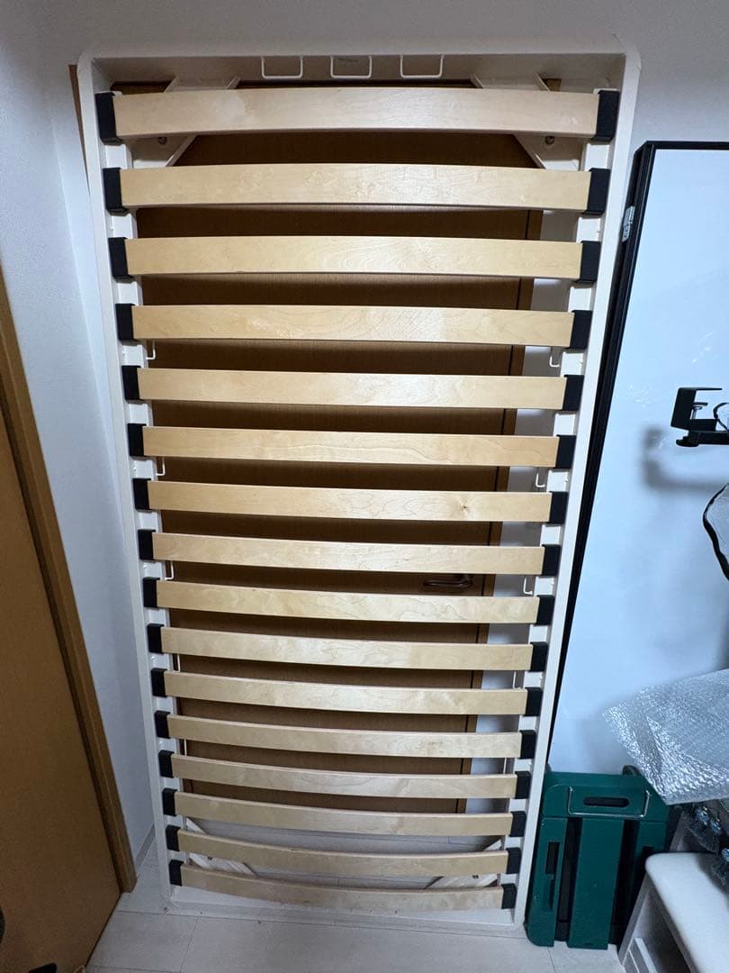 引取歓迎【無印良品】ベッドフレーム　スノコ　木スチール　シングル　すのこ