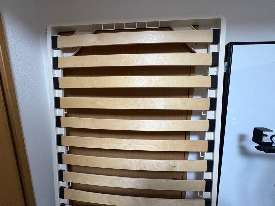 引取歓迎【無印良品】ベッドフレーム　スノコ　木スチール　シングル　すのこ