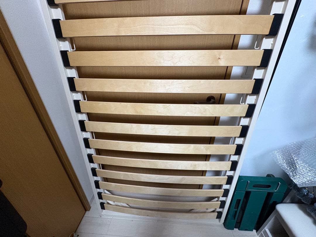 引取歓迎【無印良品】ベッドフレーム　スノコ　木スチール　シングル　すのこ