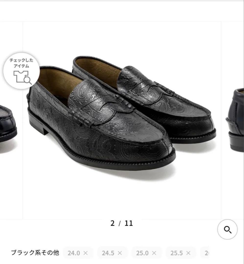 28.0cm Kenford Fineshoes Loafer ペイズリー