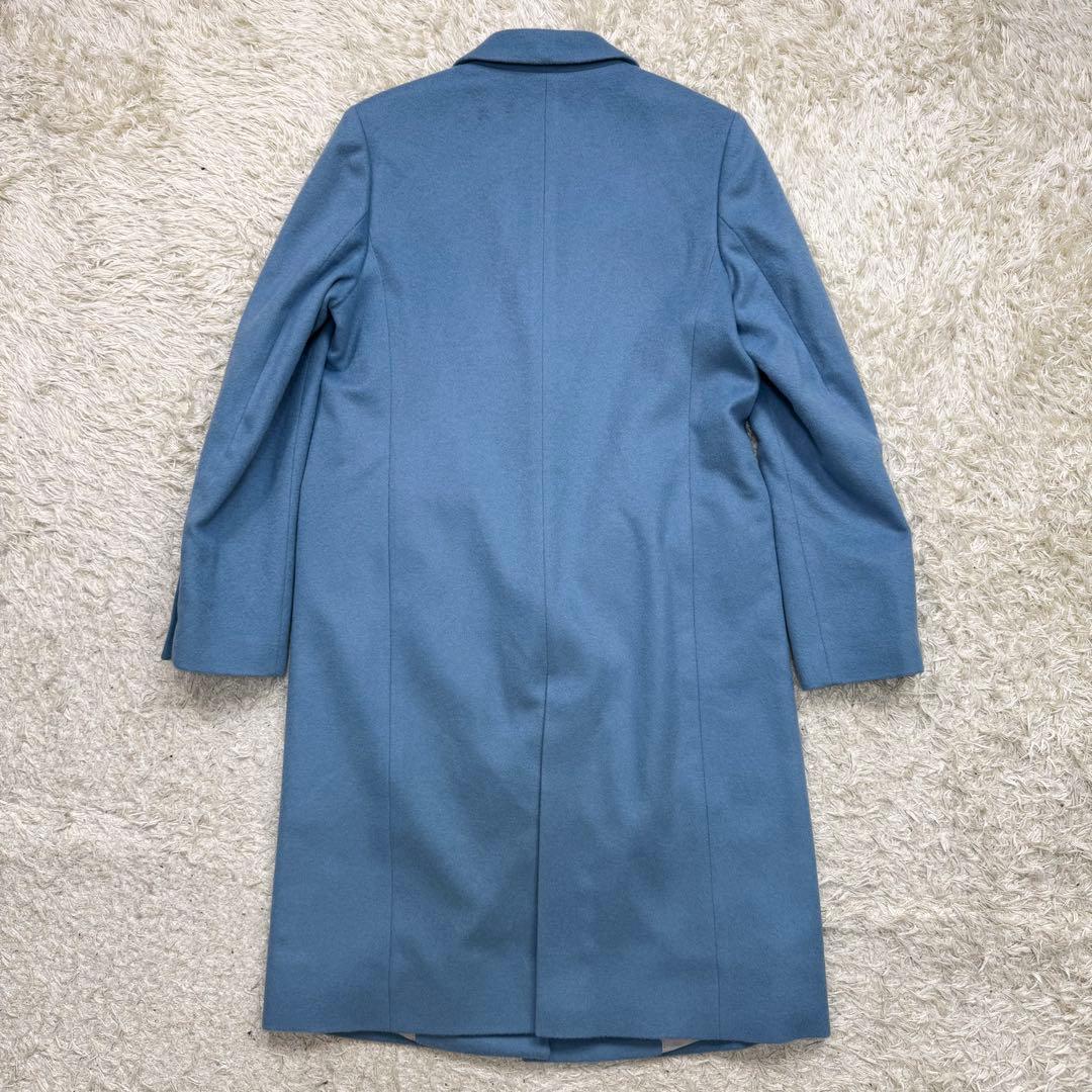 美品　トゥモローランド　チェスターコート　カシミヤ混　ブルー　レディース　S