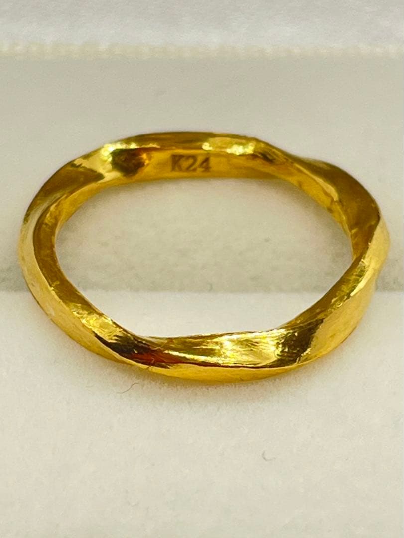 K24 純金 メビウスリング 3.31g指輪 リング 刻印あり ハンドメイド