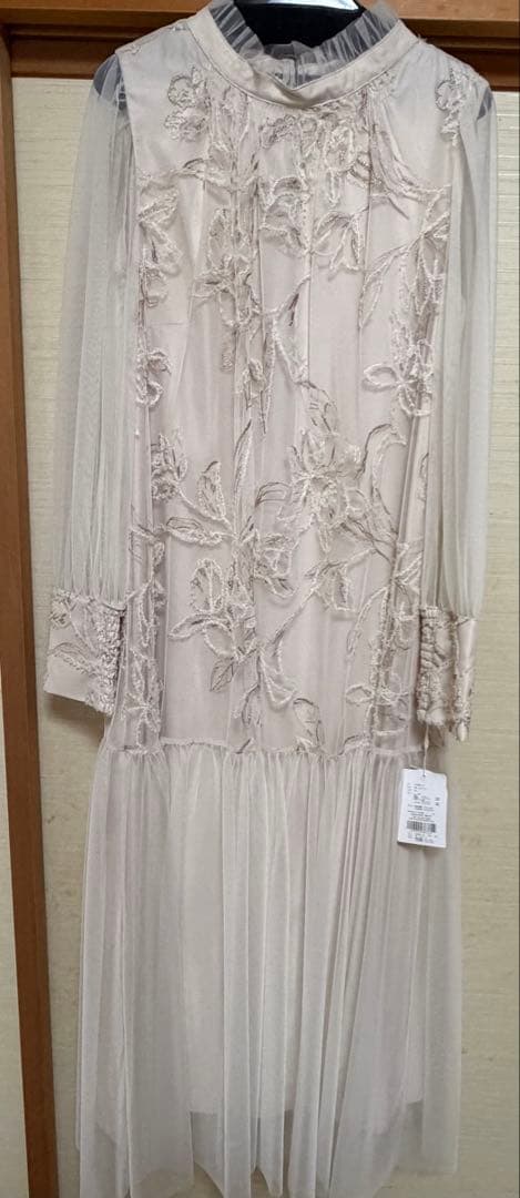 フェザーフラワーチュールドレス 結婚式お呼ばれワンピース オケージョンドレス