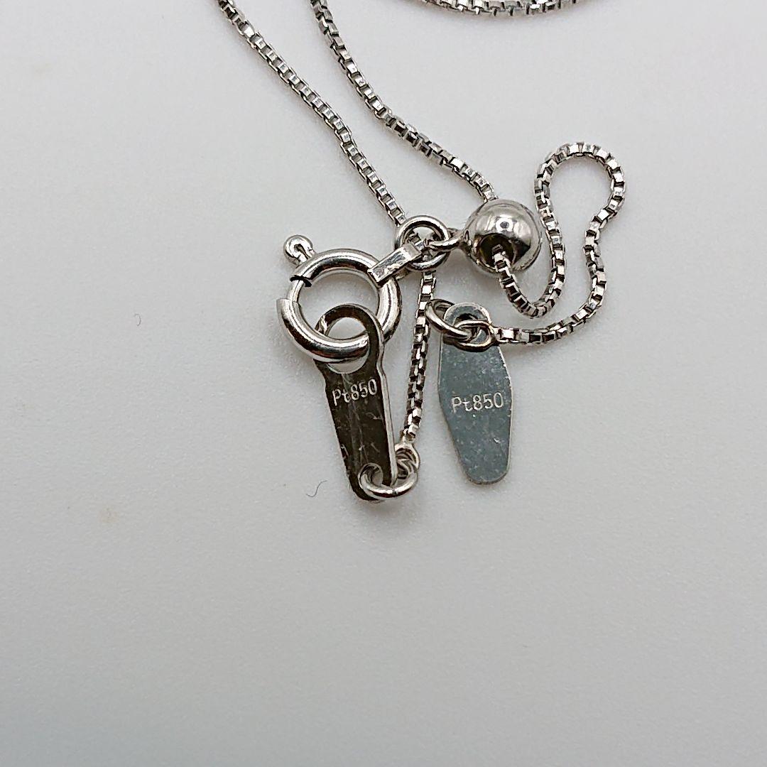 ゆみ様1カラットUP 3粒 揺れる 天然ダイヤモンドネックレスPt900/850