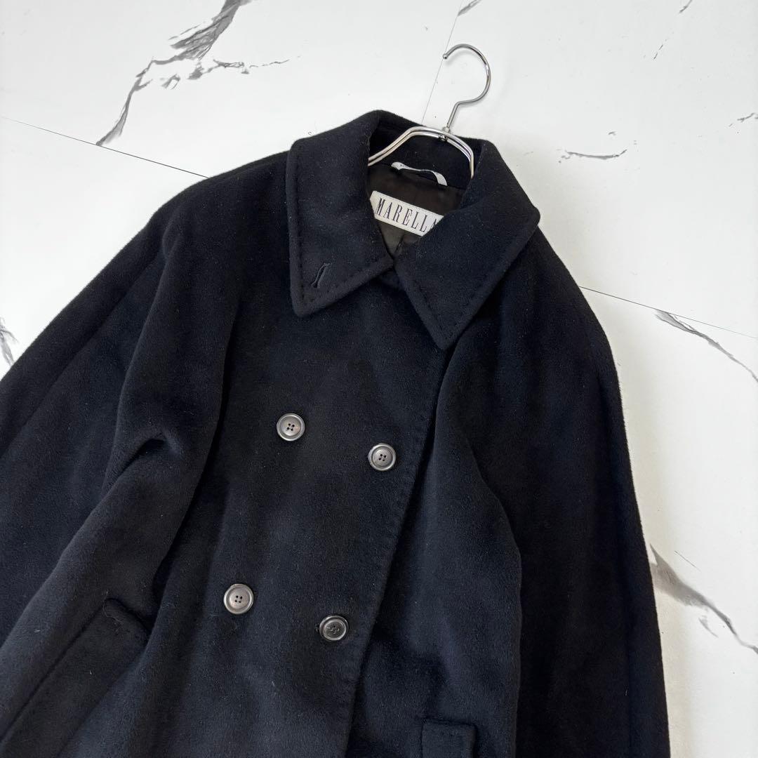 MARELLA✨ダブルチェスターロングコート　マキシ丈　カシミヤ　ウール　XL