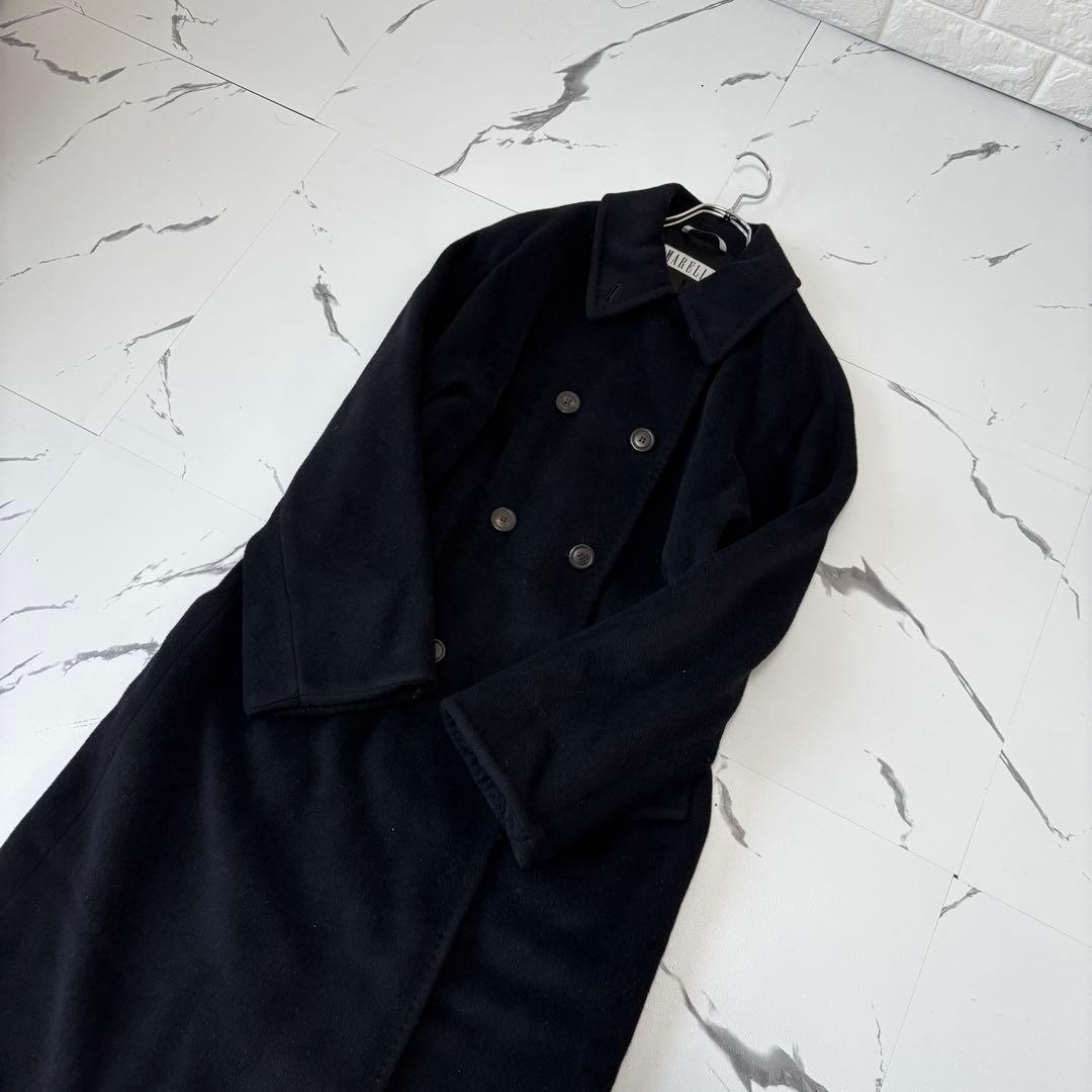 MARELLA✨ダブルチェスターロングコート　マキシ丈　カシミヤ　ウール　XL