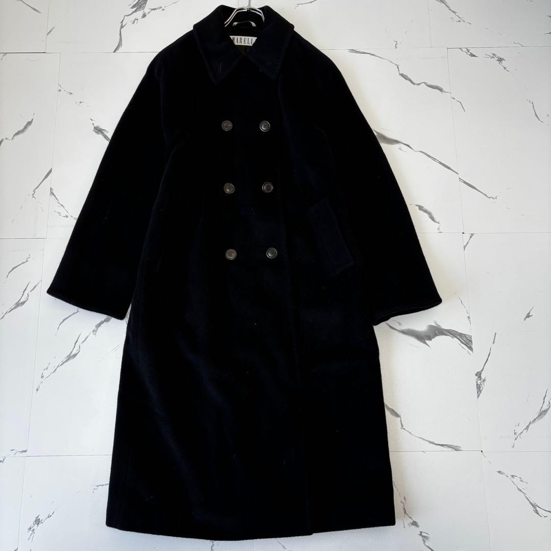 MARELLA✨ダブルチェスターロングコート　マキシ丈　カシミヤ　ウール　XL