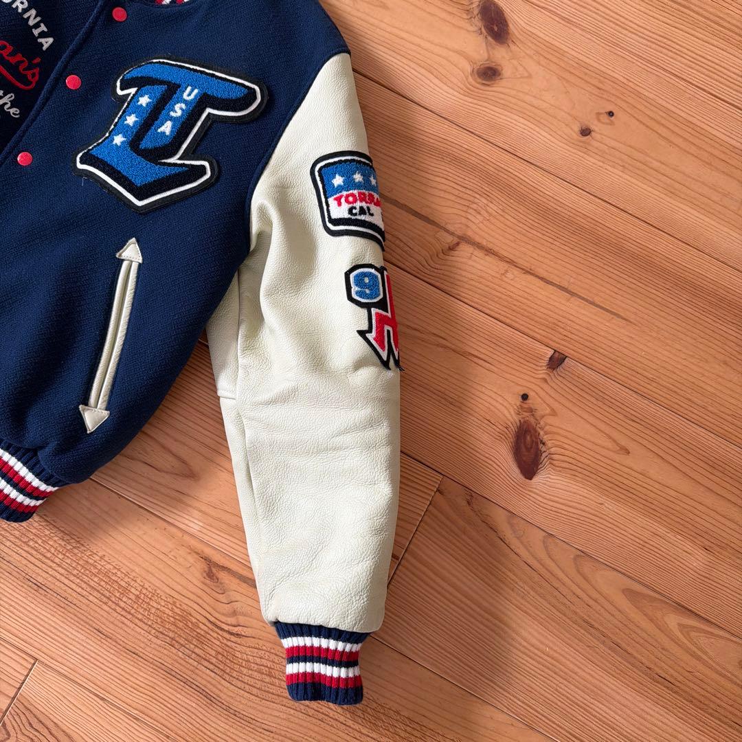 【激レア！300着限定】TEDMAN スタジャン 袖レザー 紺 42( L )