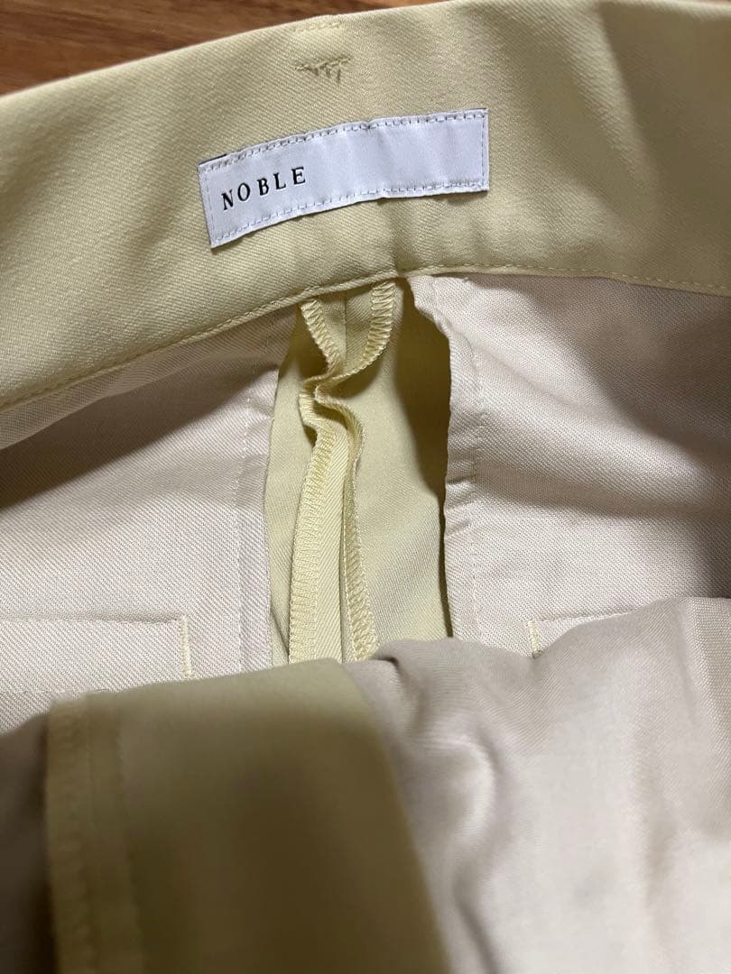 aoi様　NOBLE エステルツイルストレッチスラックスパンツ イエローB 36