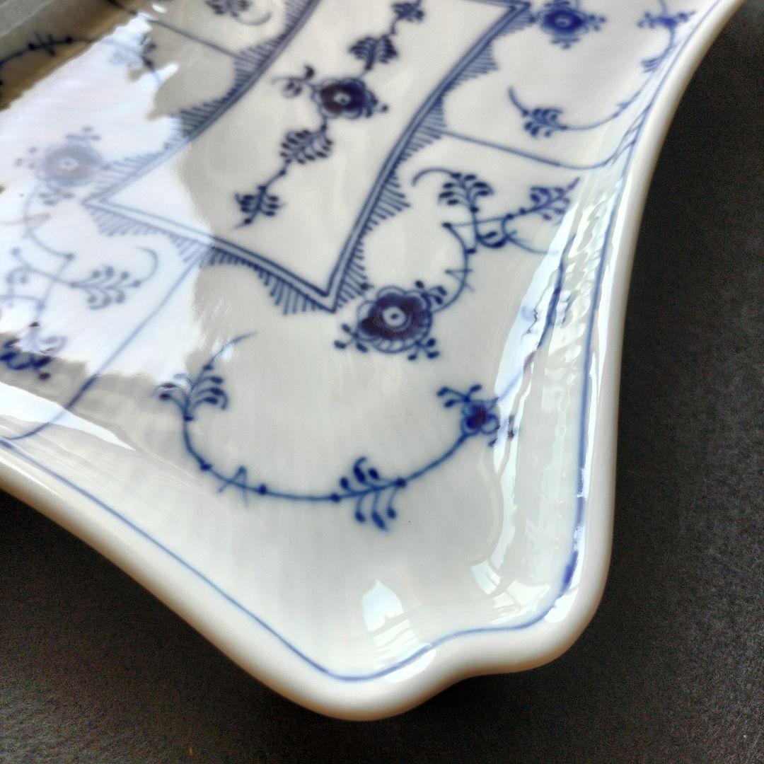 ✺ ロイヤルコペンハーゲン ブルーフルーテッド スクエア プレート 希少 364