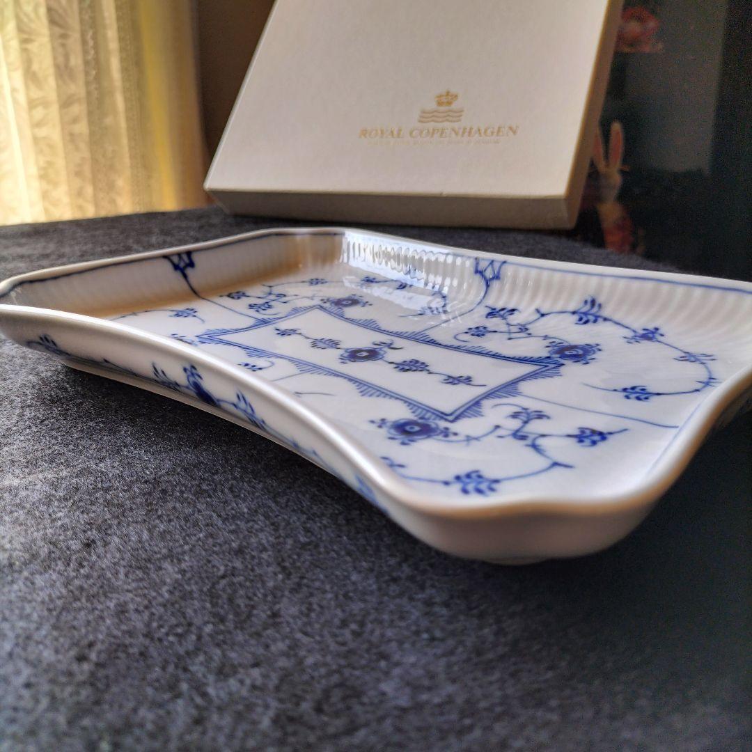 ✺ ロイヤルコペンハーゲン ブルーフルーテッド スクエア プレート 希少 364