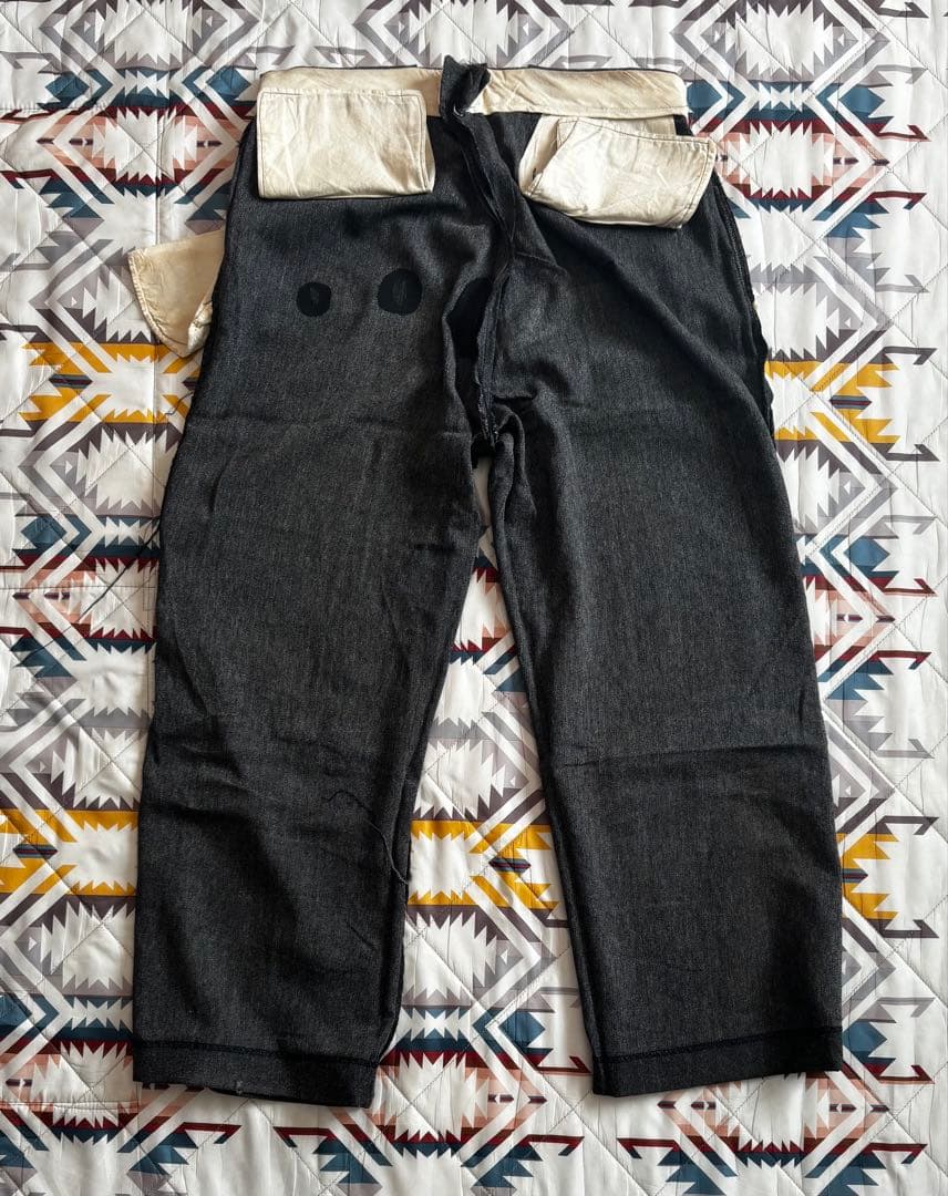 P*6様 40s 50s ブラックシャンブレー　パンツ USA製 ビンテージ ワ