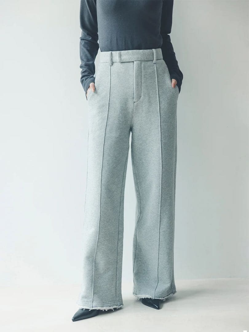 ピンタックスウェットパンツ