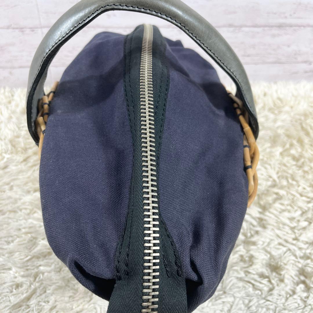 ✨美品 エバゴス かごバッグ オイルショルダーレザー ミラー バスケット型