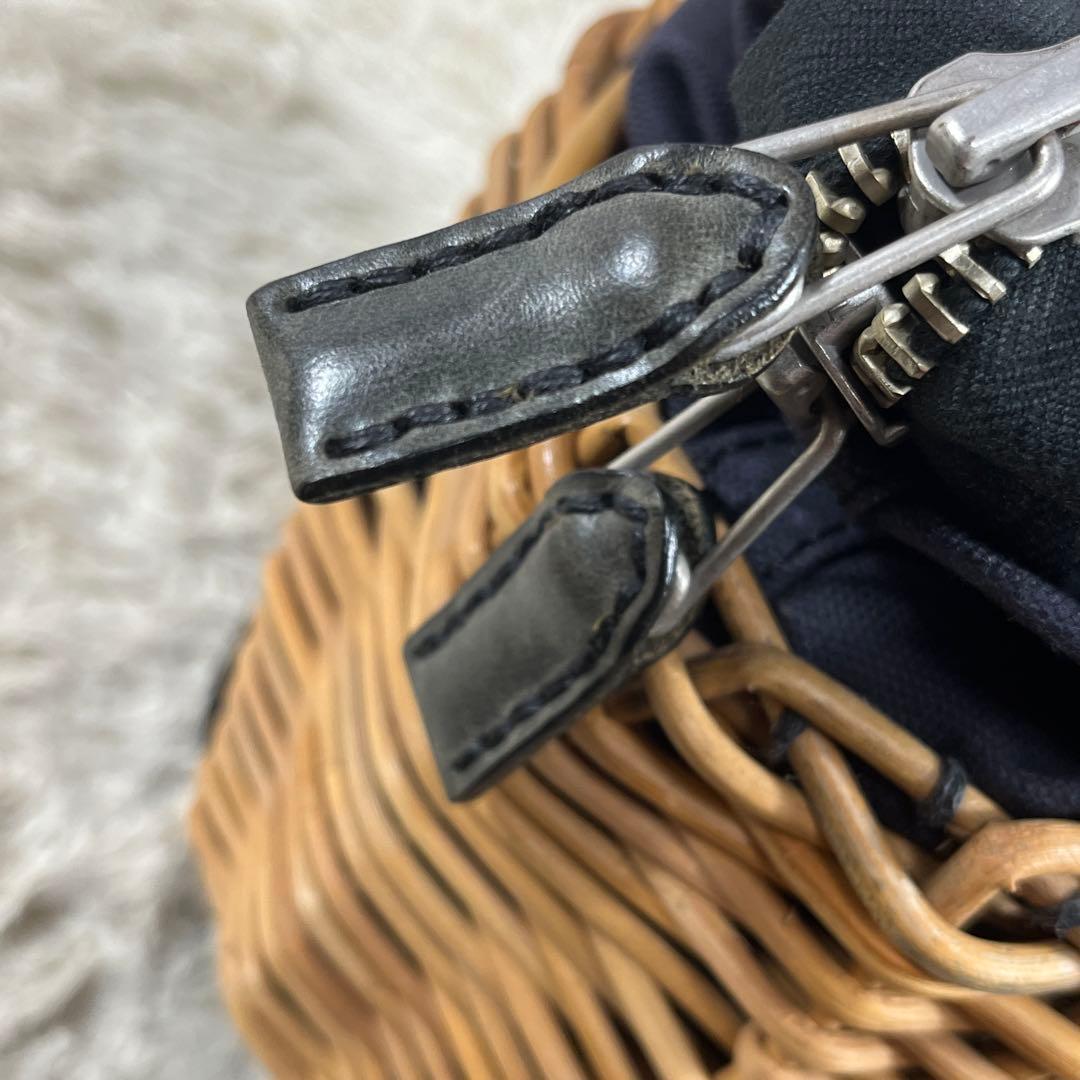 ✨美品 エバゴス かごバッグ オイルショルダーレザー ミラー バスケット型