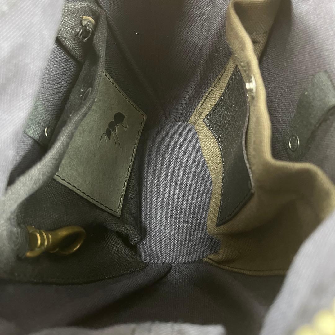 ✨美品 エバゴス かごバッグ オイルショルダーレザー ミラー バスケット型