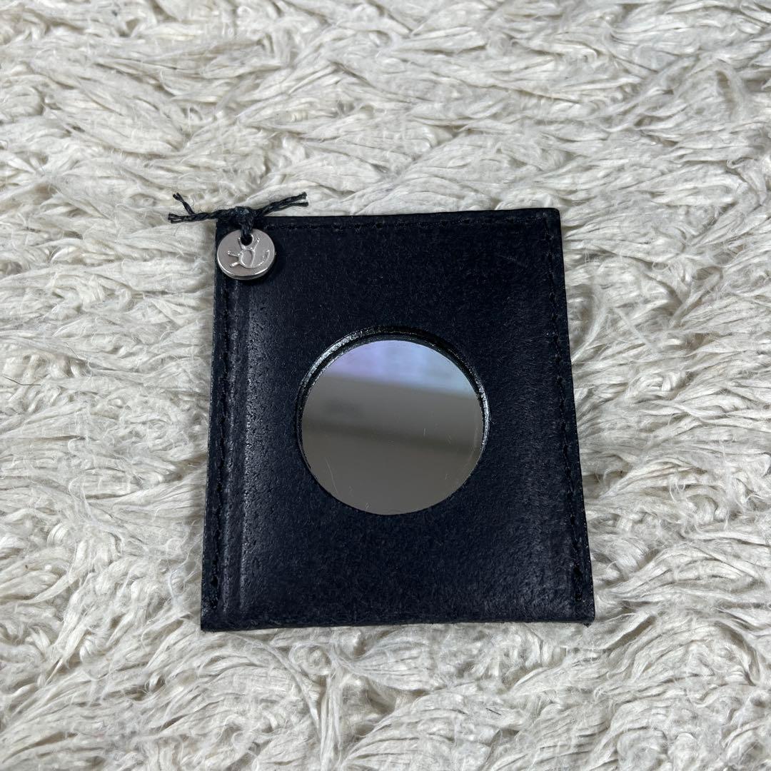 ✨美品 エバゴス かごバッグ オイルショルダーレザー ミラー バスケット型