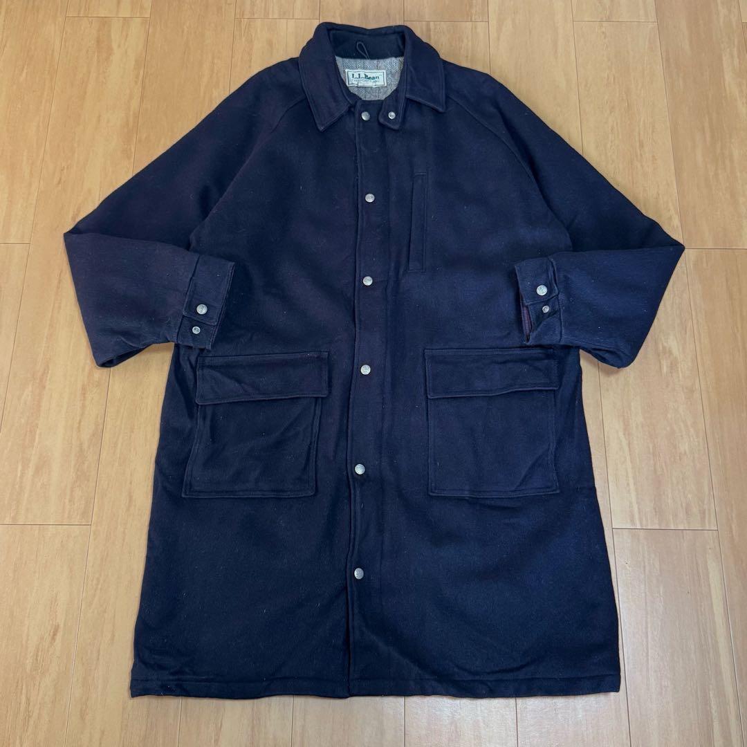 L.L.BEAN 80s USA製 ウールストームコート ダークネイビー