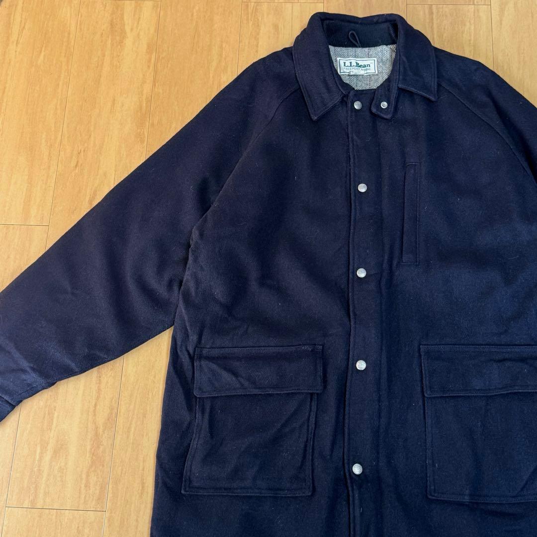 L.L.BEAN 80s USA製 ウールストームコート ダークネイビー