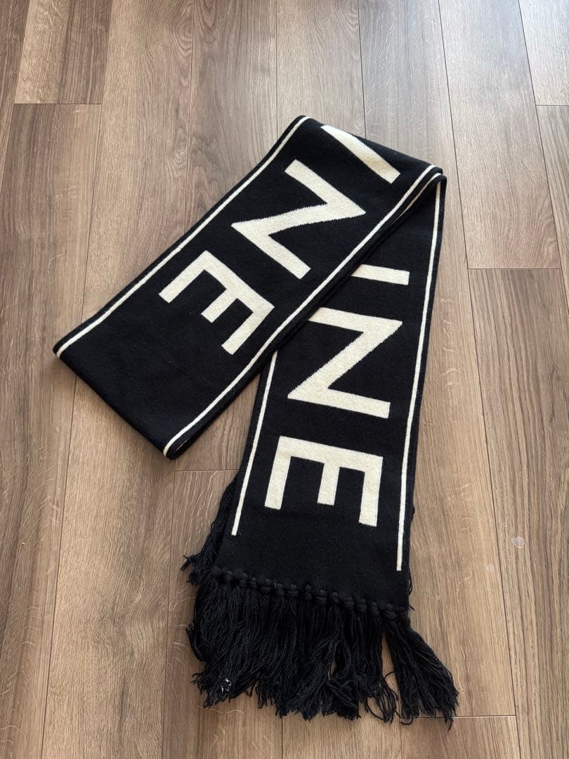 【専用】CELINE セリーヌ ロゴ フリンジ マフラー ブラック