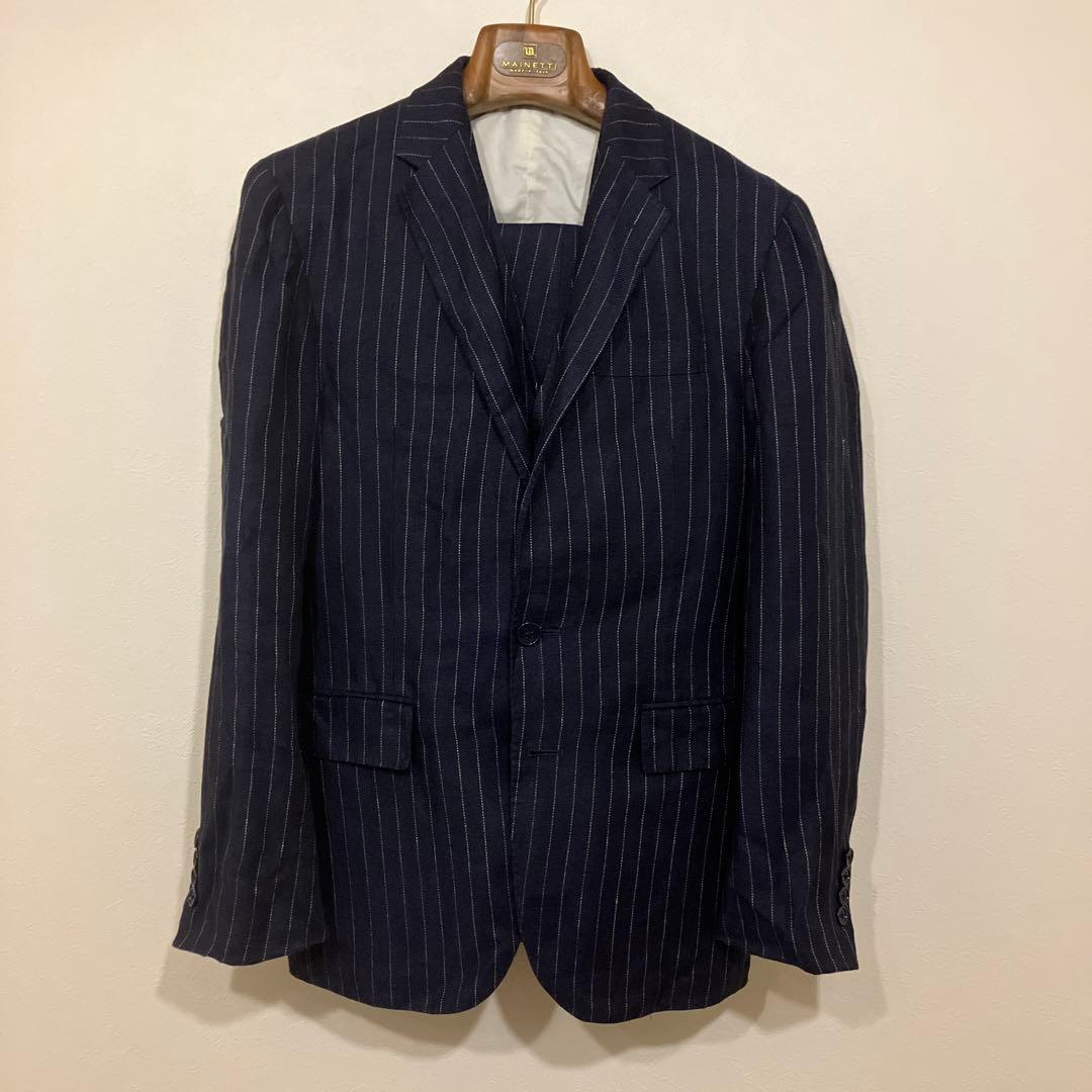 ポロラルフローレン　ネイビーリネン　スリーピース　34s