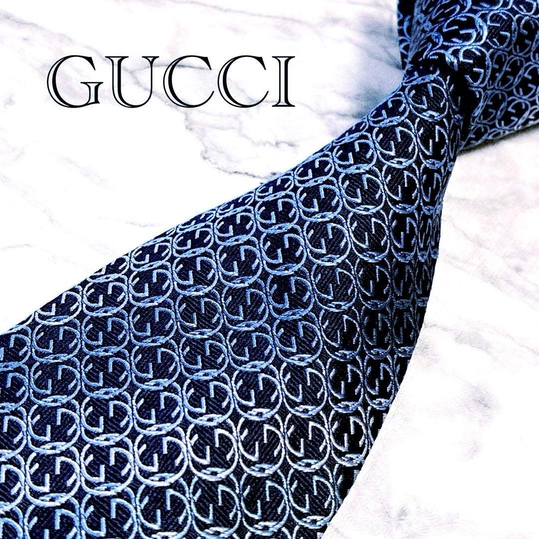 ✨未使用クラス✨唯一無二希少デザイン✨GUCCI グラデーションGG柄　ネクタイ