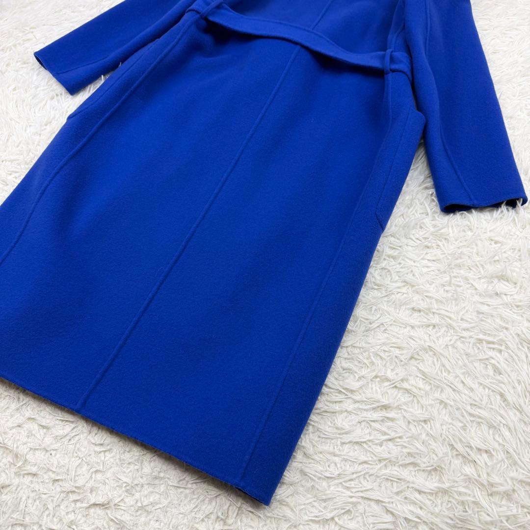 美品 ユナイテッドアローズ ダブルフェイスベルテッドコート リバーコート ロング