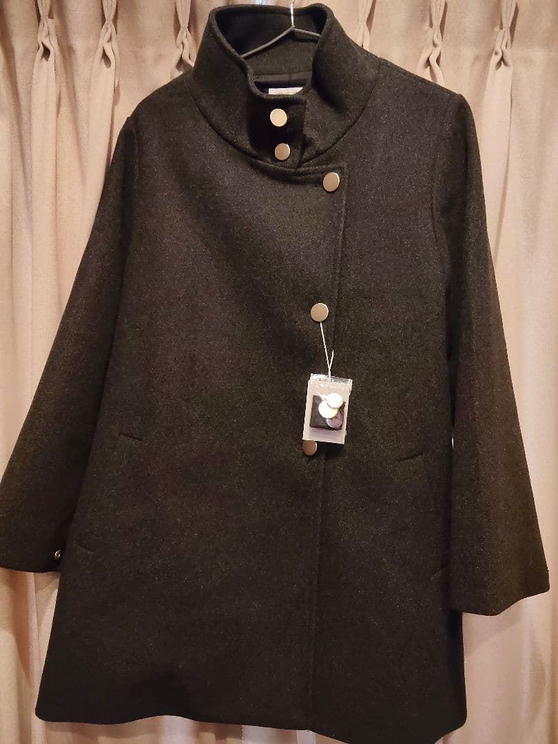 natural coutureスタンドカラーミドル丈コート【新品】