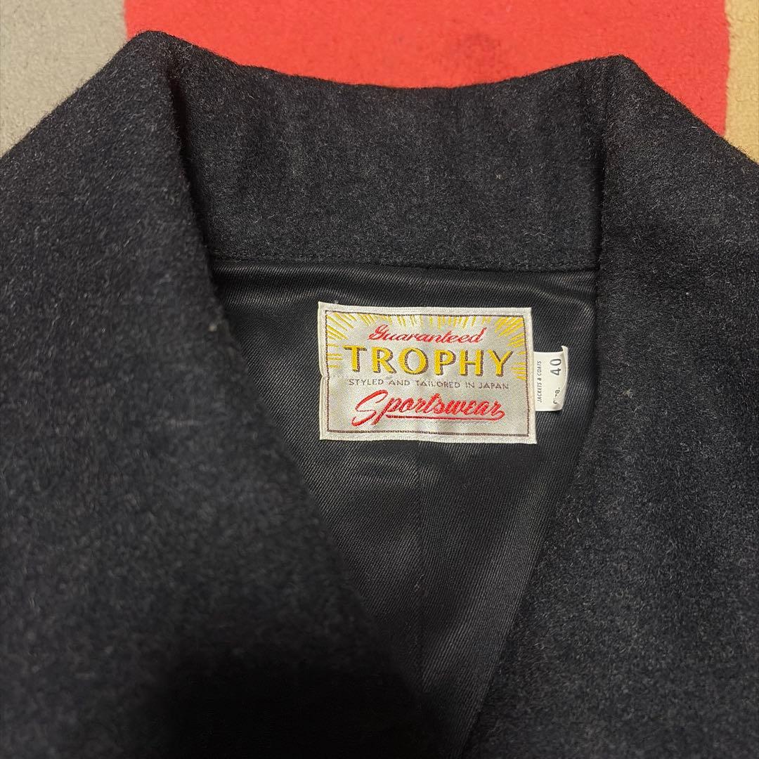 TROPHY CLOTHING マッキーノウールコート Size40 Black