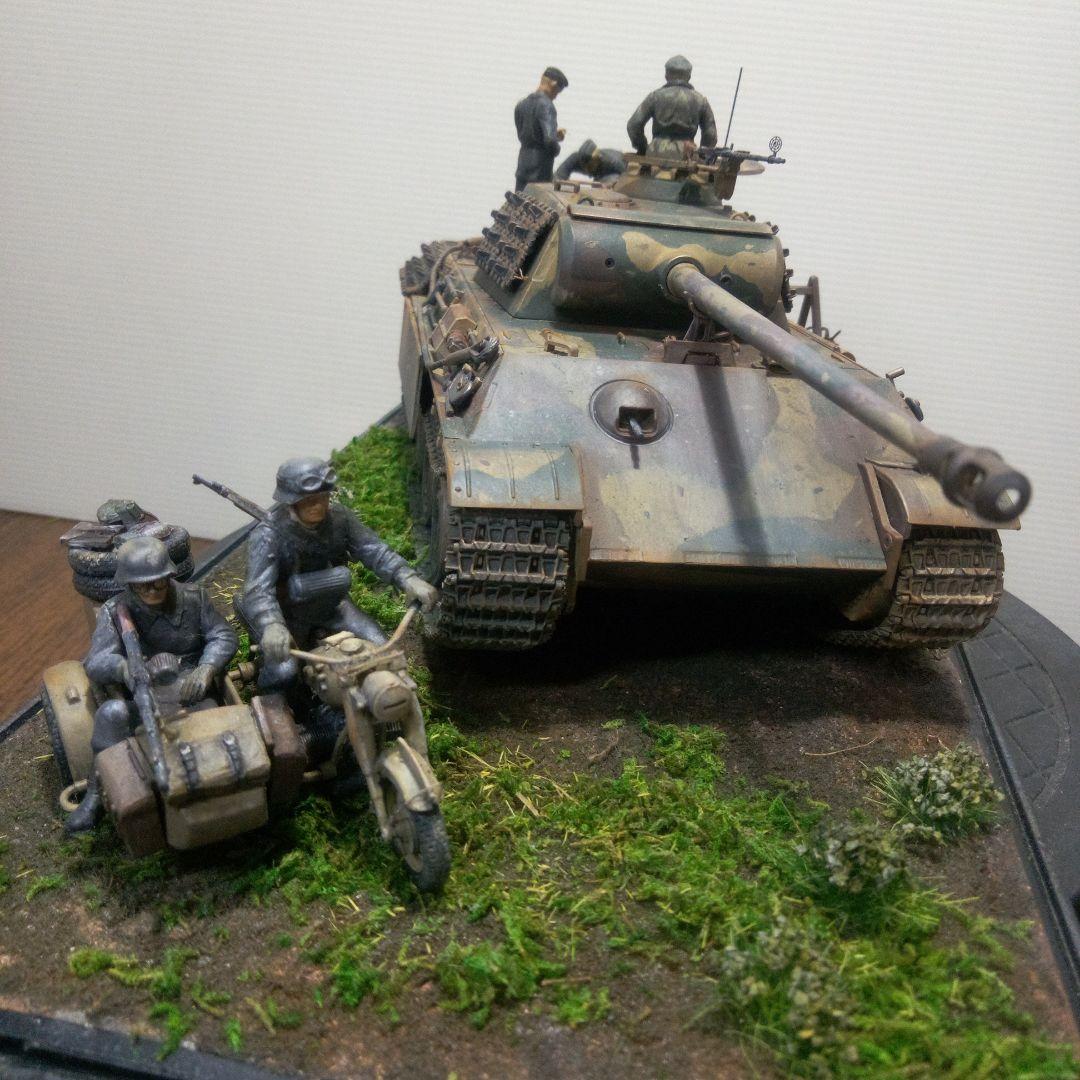 大蛇丸　パンター戦車 1/35　ジオラマ完成品　キングタイガー完成品