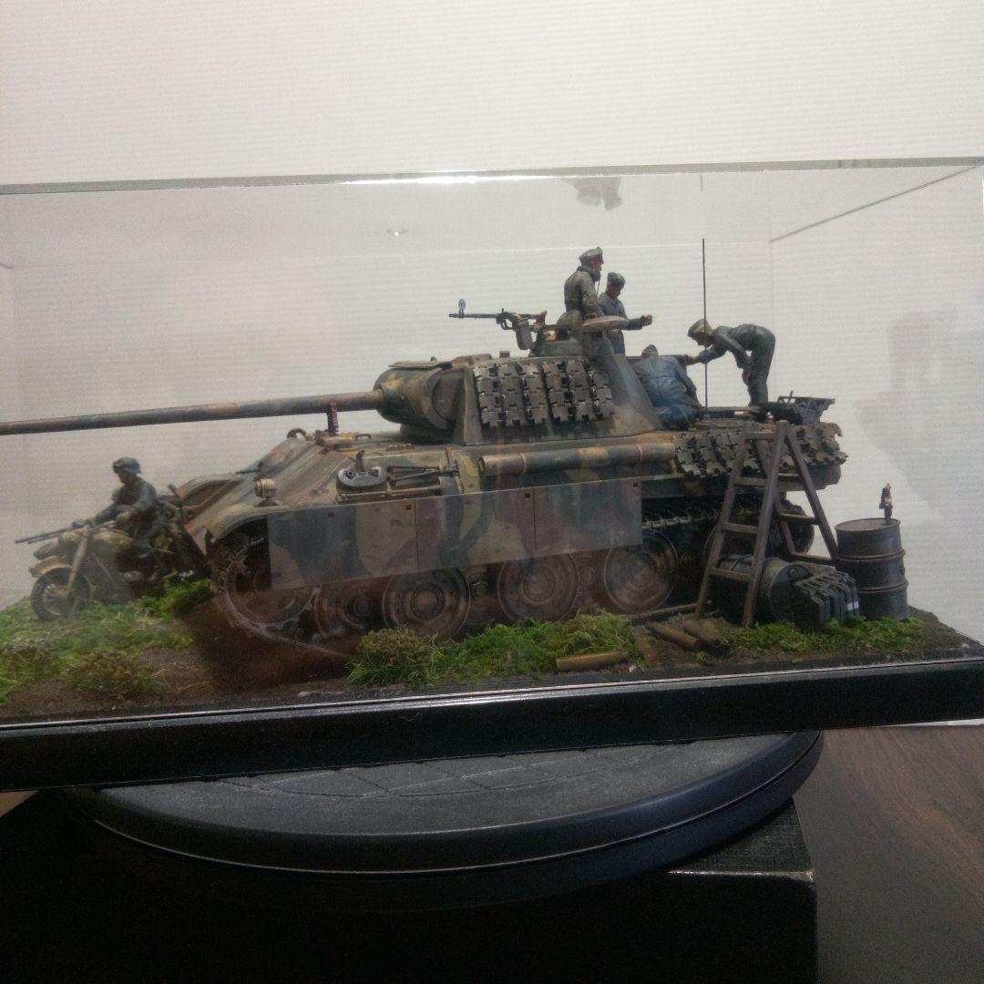 大蛇丸　パンター戦車 1/35　ジオラマ完成品　キングタイガー完成品