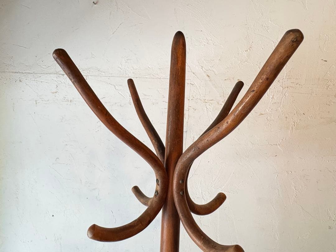 木製コートハンガー 傘立て付き レトロ アンティーク