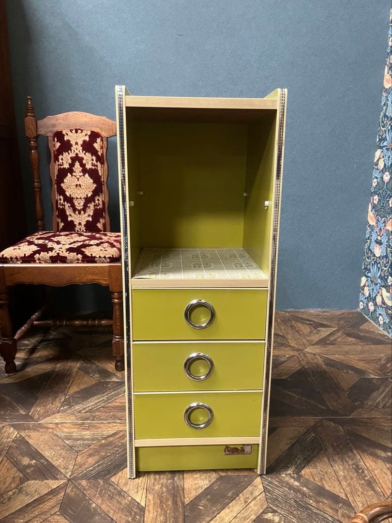 ヒジキ＊棚 チェスト 昭和レトロ レトロポップ 当時物 インテリア 緑