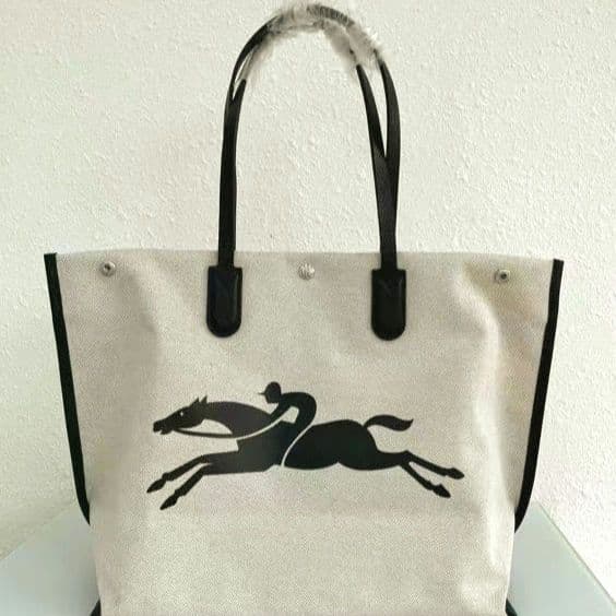 LONGCHAMP ロゾ キャンバス トートバッグ
