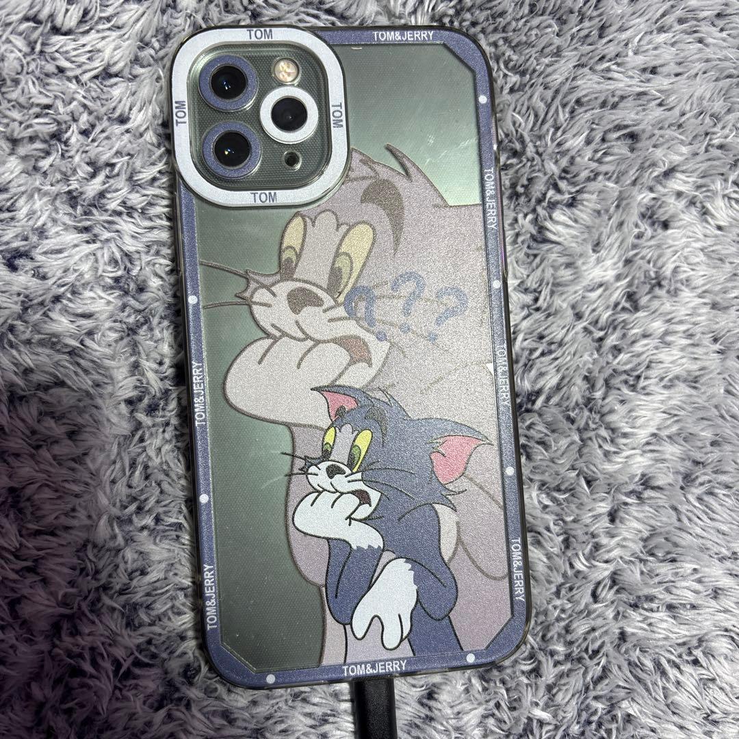 iPhone11プロ　ミッドナイトグリーン　ケース付