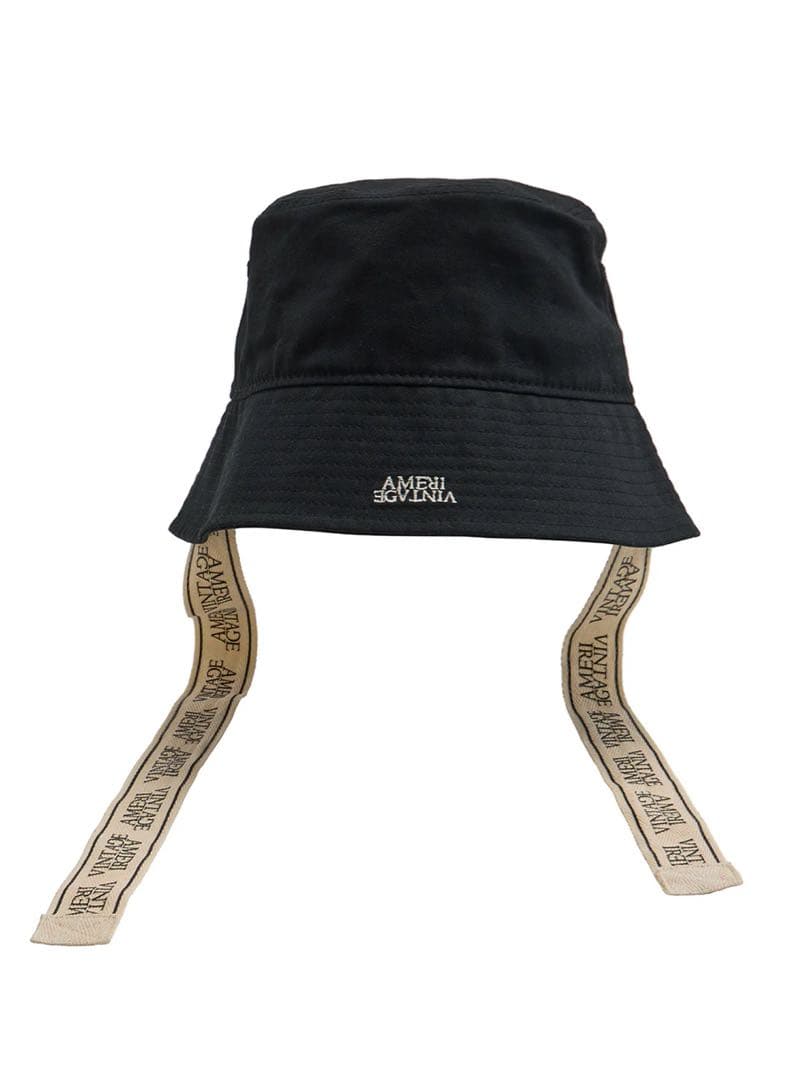 NEW ERA×Ameri LOGO TAPE BUCKET HAT 黒